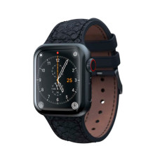 Ремінець Njord Salmon Leather Strap Dark Grey для Apple Watch 41mm/40mm (SL14110)