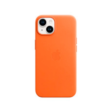 Чохол Apple iPhone 14 Leather Case with MagSafe Orange (MPP83) UA