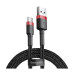Кабель Baseus Cafule Cable USB Type-C 3A 1m Black/Red (CATKLF-B91)