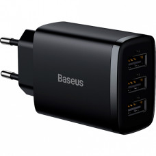 МЗП Baseus Compact Charger 3USB 17W (CCXJ020101) Black