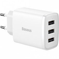 МЗП Baseus Compact Charger 3USB 17W (CCXJ020102) White