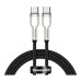 Кабель Baseus Cafule Metal Type-C to Type-C 100W 1m Black (CATJK-C01)