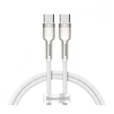 Кабель Baseus Cafule Metal Type-C to Type-C 100W 1m White (CATJK-C02)