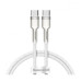 Кабель Baseus Cafule Metal Type-C to Type-C 100W 1m White (CATJK-C02)