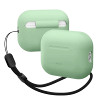 Футляр для навушників Elago Silicone Basic Case with Nylon Lanyard Pastel Green for Airpods Pro 2nd Gen (EAPP2SC-BA+ROSTR-PGR)