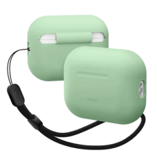 Футляр для навушників Elago Silicone Basic Case with Nylon Lanyard Pastel Green for Airpods Pro 2nd Gen (EAPP2SC-BA+ROSTR-PGR)