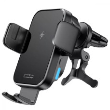 Автотримач для телефона з бездротовою зарядкою Proove Triple Clamp 15W Black