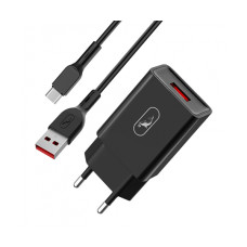 МЗП SkyDolphin SC36V 1USB 2.4A Black + microUSB cable (MZP-000176)