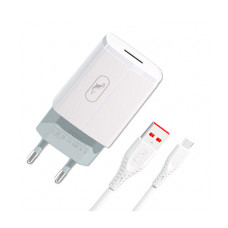 МЗП SkyDolphin SC06V 1USB 2.4A White + microUSB cable (MZP-000180)