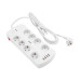 Мережевий фільтр-подовжувач 2E 8XSchuko 3G*1.5мм, 4*USB-A, 3м, White (2E-SP815M3USBWH)