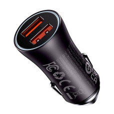 АЗП Baseus Golden Contactor Max Dual Fast Charger Car Charger U+U 60W Dark Gray (CGJM000013)