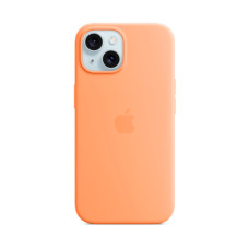 Чохол Apple iPhone 15 Silicone Case with MagSafe Orange Sorbet (MT0W3) UA