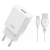 МЗП XO L127 1USB QC3.0 18W + Micro USB Cable White
