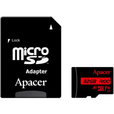 Карта пам'яті Apacer 32 GB MicroSDHC UHS-I Class 10 + SD adapter AP32GMCSH10UB-R