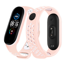 Ремінець для браслета Xiaomi Mi Band 5/6 Sport Pink/White