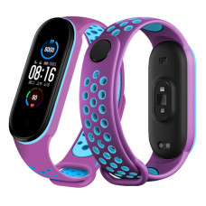 Ремінець для браслета Xiaomi Mi Band 5/6 Sport Purple/Blue