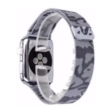 Ремінець для Apple Watch 38mm/40mm Milanese Loop Watch Band Army Green White