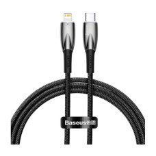Кабель Baseus Glimmer Series Power Delivery Type-C to Lightning 20W 1m Black (CADH000001)