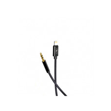 Аудіо кабель 3.5 мм - Lightning SkyDolphin SR26 1M Black