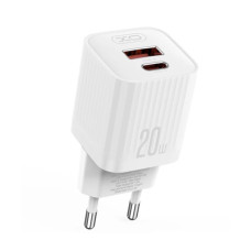 МЗП XO L147 USB+ USB-C + Type-C Cable 20W White