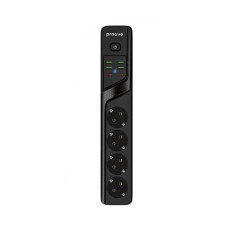 Мережевий подовжувач Proove Power Strip P-04 (4 розетки + 4 USB + 2 Type-C) 2М Black