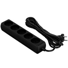 Мережевий фільтр-подовжувач 2E 5 розеток, 3м, Black (2E-U05M3BK)