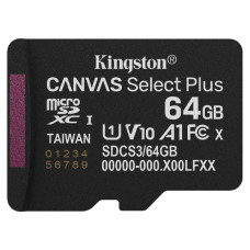 Карта пам'яті Kingston 64 GB microSDXC Canvas Select Plus Gen3 100R SDCS3/64GBSP