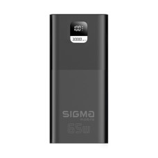 Зовнішній акумулятор Sigma mobile X-power SI30A6QLX 65W 30000mAh Black