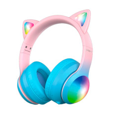 Bluetooth Навушники Proove Kids LumiCat Blue/Pink