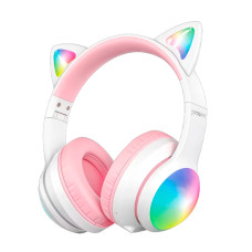 Bluetooth Навушники Proove Kids LumiCat White/Pink