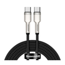 Кабель Baseus Cafule Metal Type-C to Type-C 100W 2m Black (CATJK-D01)