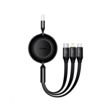 Кабель Baseus Bright Mirror 2 Series Retractable 3-in-1 66W 1.1m Black (CAMJ010101)