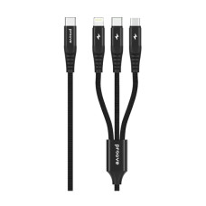 Кабель Proove Hydra 3 in1 Type-C/Micro USB/Lightning 1m Black (CCHY15012101)