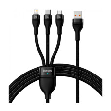 Кабель Baseus Flash Series Fast Charging Data Cable USB to Micro/Lightning/Type-C 66W 1.2m Black (CASS040001)