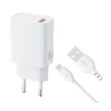 МЗП XO L159 1USB QC3.0 18W + Micro USB Cable White
