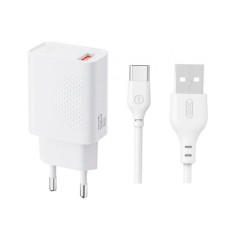 МЗП XO L159 1USB QC3.0 18W + Type-C Cable White