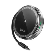Бездротовий зарядний пристрій Hoco CQ18 Magnetic 2 in 1 Metal Silver
