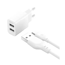 МЗП XO L109 2USB 2.4A + Micro USB Cable White