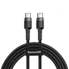 Кабель Baseus Cafule PD2.0 60W Flash Charging USB Type-C 20V/3A 1m Grey/Black (CATKLF-GG1)