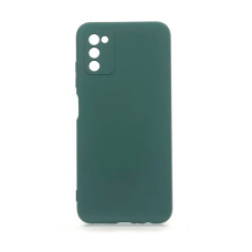 Чохол Original Soft Touch Case for Samsung A03s-2021/A037 Dark Green with Camera Lens