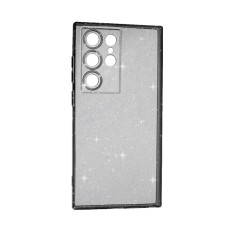Чохол Silicon Shiny Case Samsung S24 Ultra/S928 Glitter Clear/Black