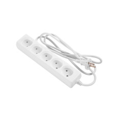 Мережевий фільтр-подовжувач 2E 5 розеток, 1,5м, White (2E-U0510M1.5)