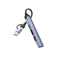 USB-хаб СolorWay USB-A/USB-C 4-в-1 USB2.0х2/USB3.0/USB-C2.0 (CW-HUB06)