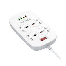 Мережевий фільтр-подовжувач ColorWay 4 розетки 1xUSB-C 3xUSB 1.8m White (CW-CHU44QW)