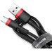 Кабель Baseus Cafule Cable USB Type-C 3A 1m Black/Red (CATKLF-B91)