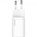 МЗП Baseus Super Silicone PD Charger 25W + Type-C to Type-C White (TZCCSUP-L02)