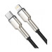 Кабель Baseus Cafule Metal Type-C to Lightning PD 20W 1m Black (CATLJK-A01)