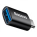 Перехідник Baseus Ingenuity Mini OTG USB 3.1 to Type-C Black (ZJJQ000101)