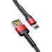Кабель Baseus Cafule Cable USB Lightning 2.4A 0.5M Black/Red (CALKLF-A19)
