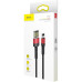 Кабель Baseus Cafule Cable USB Lightning 2.4A 0.5M Black/Red (CALKLF-A19)